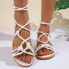 Women Flats Sandals Fashion Trend Anti-slip Sandals Wear-resistant Comfortable Shoes Lightweight Soft Soled Flat Shoes Women