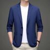 Men Suit Coat Lapel Long Sleeve Single Breasted Suit Jacket Single Color Pockets Business Formal Suit Coat Workwear