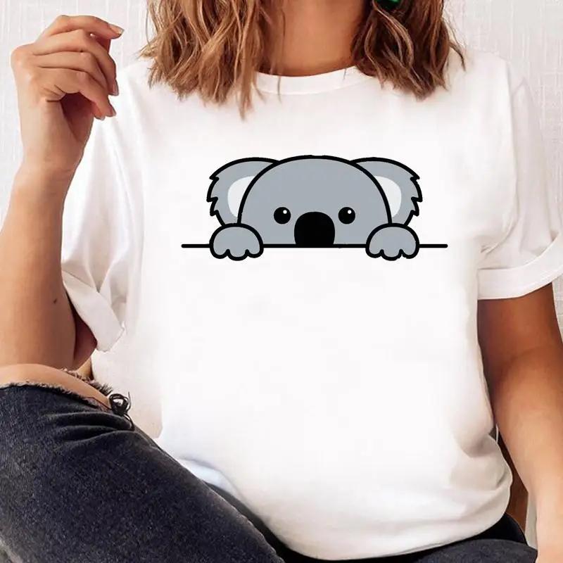 Women Print T Shirt Panda New Love Trend Graphic Tshirt Tee FeUnisex Cartoon Fall Autumn Top Ladies Fashion Clothing