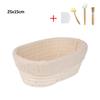 Oval/Round Bread Rattan Fermentation Basket Handmade Rattan Wicker Baking Bowl Baking Tools Set Kitchen Tool for Home Bakers