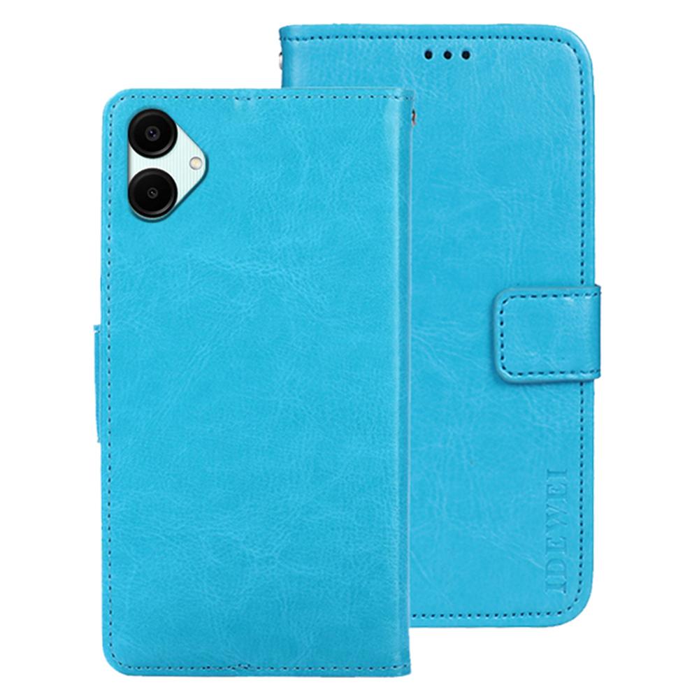 For Samsung Galaxy A06 5G Stand Case Crazy Horse Texture Leather Phone Cover
