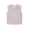 LESS 2025 Summer Straight Sleeveless Lapel Vest