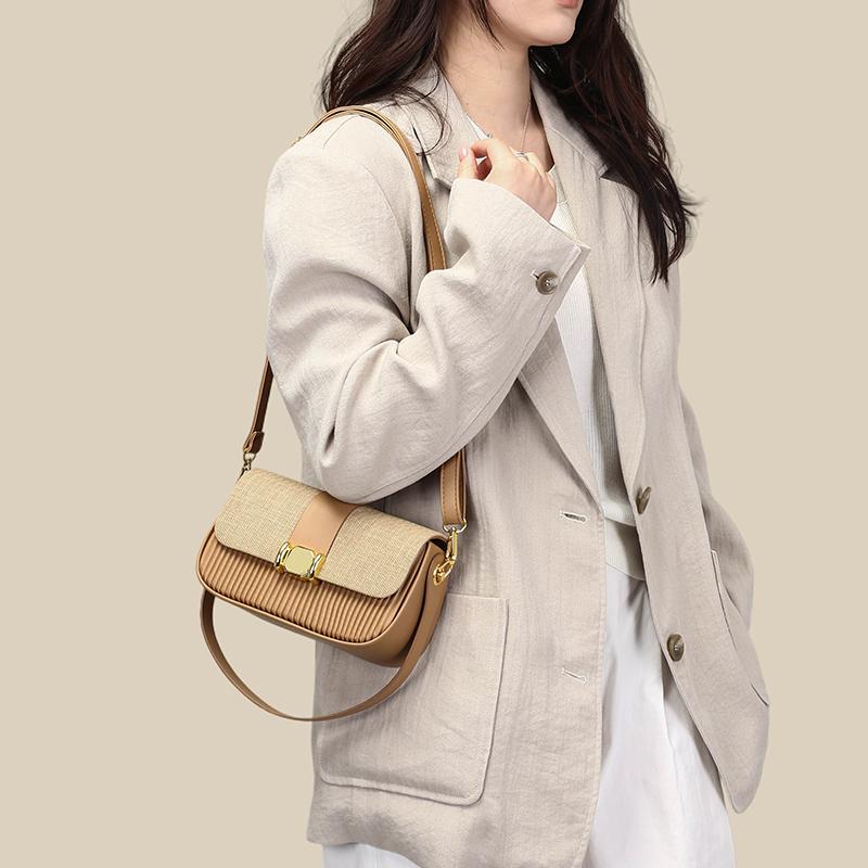 Women’s Fashion Shoulder Bag Crossbody Bag Soft PU Leather Handbag with Adjustable Strap Lightweight Casual Daily Commute All-match Solid Color Bag