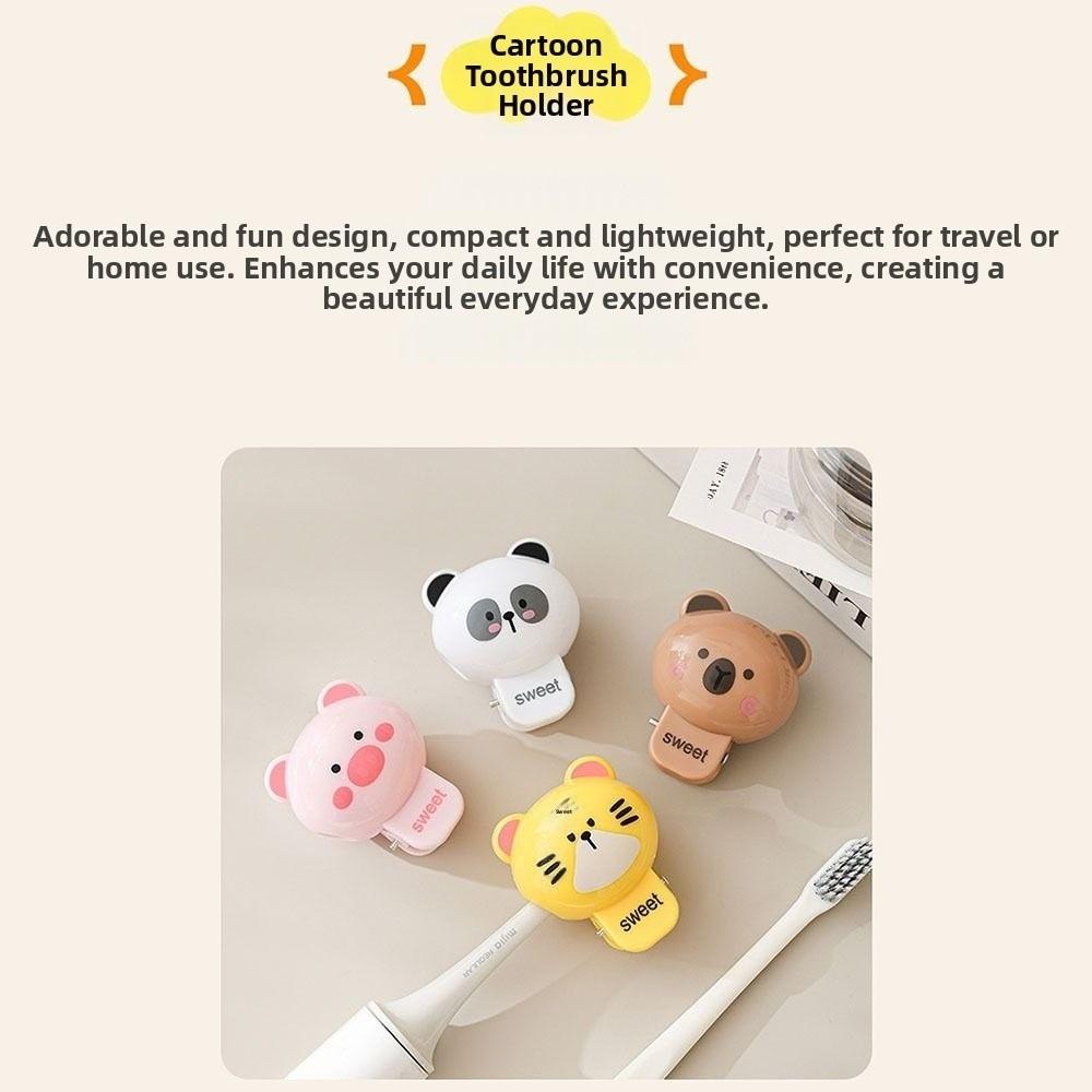 Portable Cute Animal Toothbrush Holder Dustproof Portable Toothbrush Rack Toothbrush Protective Cap