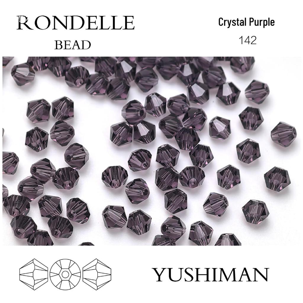 4mm Rhombus Beads - 200 Czech Quality Double Crimp Top Beads for DIY, Shuttle Weaving, and Embroidery
