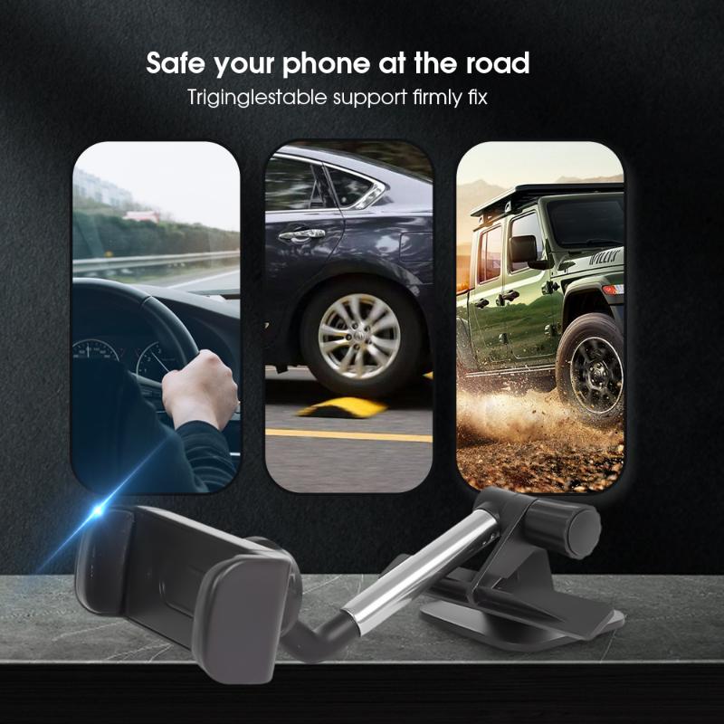 Car Rear Mirror Telescopic Phone Holder Paste Mount 360 Degree Navigation Auto GPS Phone Stand Bracket for Iphone Samsung Xiaomi