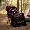 Customizable Football Throw Blanket – Personalized Name, All-Season Cozy Snug Blanket, Machine Washable, Personalized Blanket