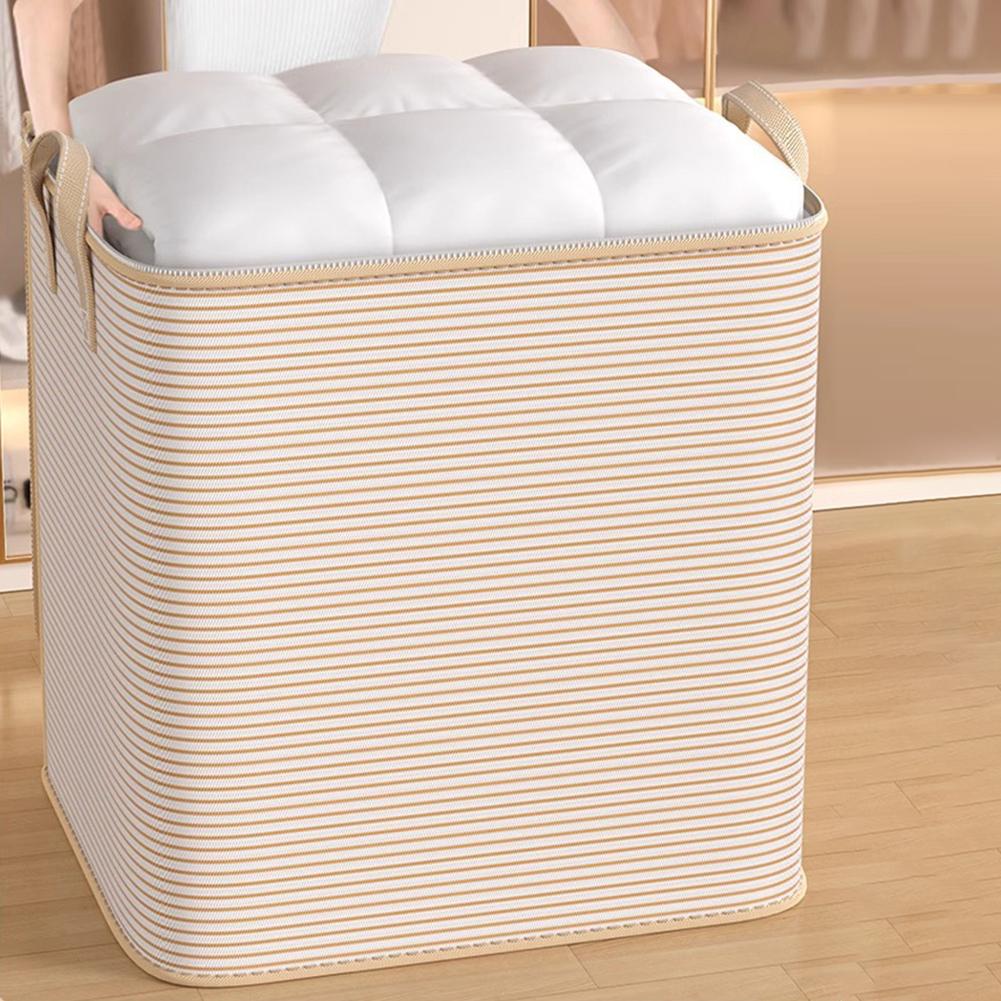 Closet Clothes Organizer Non-Woven Clothing Quilt Storage Container Dustproof Quilt Storage Basket for Blankets Clothes Sweaters