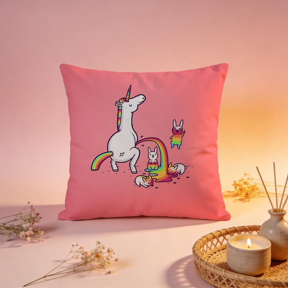 Magical Unicorn Fantasy Cushion Cover Comfortable Durable Pillow Cover MultiScene for Home Office Car Sofa