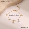 Edelstahlarmband mit 18 Karat vergoldetem Stern-Anhänger Zirkonia-Anhänger Eleganter Minimalistischer Damenschmuck