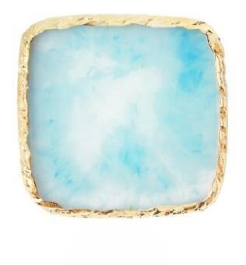 1Pc Exclusive Nail Resin Palette Gold Edge Agate Flakes Nail Painting Color Palette Nail Display Board Tools