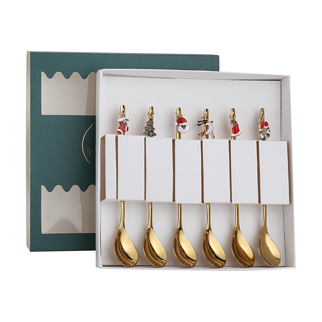 Christmas Themed Cutlery Set Stainless Steel Creative Cartoon Knife Fork Spoon Set Xmas Holiday Creative Gift