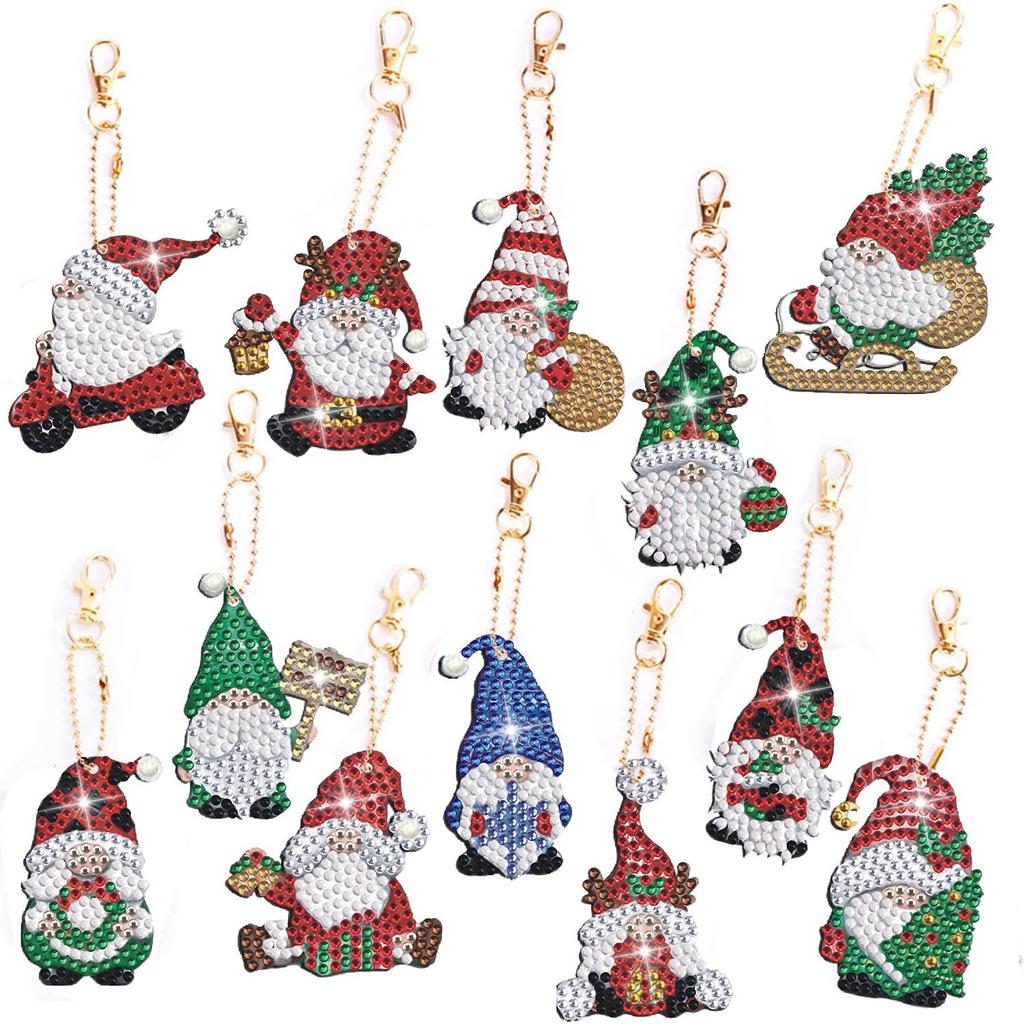 New Diy Diamond Painting Keychain Handmade Acrylic Pendant Jewelry Christmas Single-Sided Diamond Decoration Diamond Painting