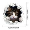 2 Pieces 12x12cm Realistic 3D Effect Peeking Cat Car Bumper Window Sticker for Truck