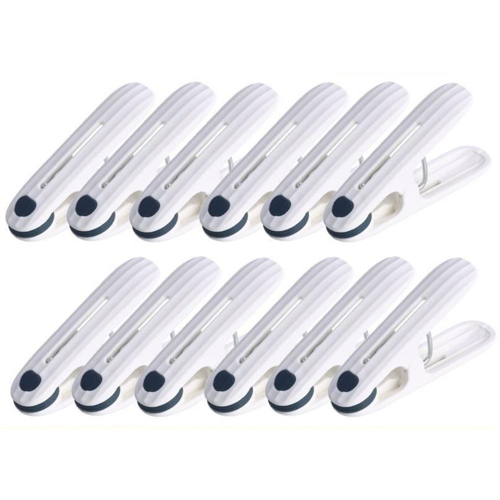 12PCS Plastic Clothes Pins with Wide 20mm Opening for Thick Towels For Socks and Snacks Non Slip Grip for Outdoor Use