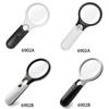 1PC handheld magnifying glass 45 times double lens reading portable large mirror high definition strong light LED