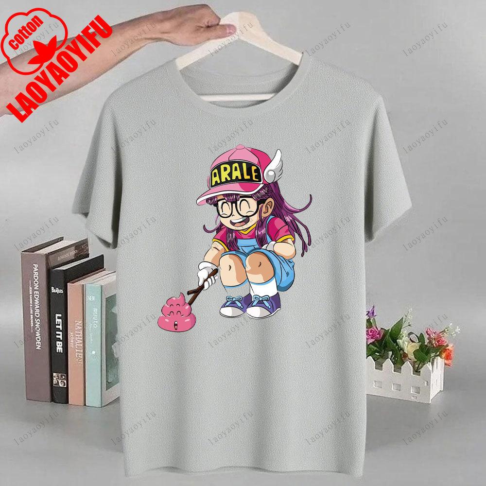 Arale T-shirts Women Graphic Japanese Manga Tshirt Breathable Camisetas Fashionable and Casual Cotton Short Sleeved Round Neck