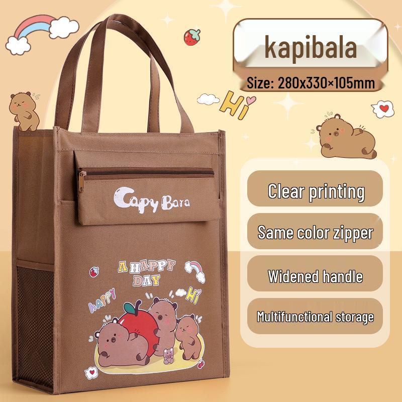 Multifunctional Student Book Bag with Cartoon Design - Large Capacity Study Tote