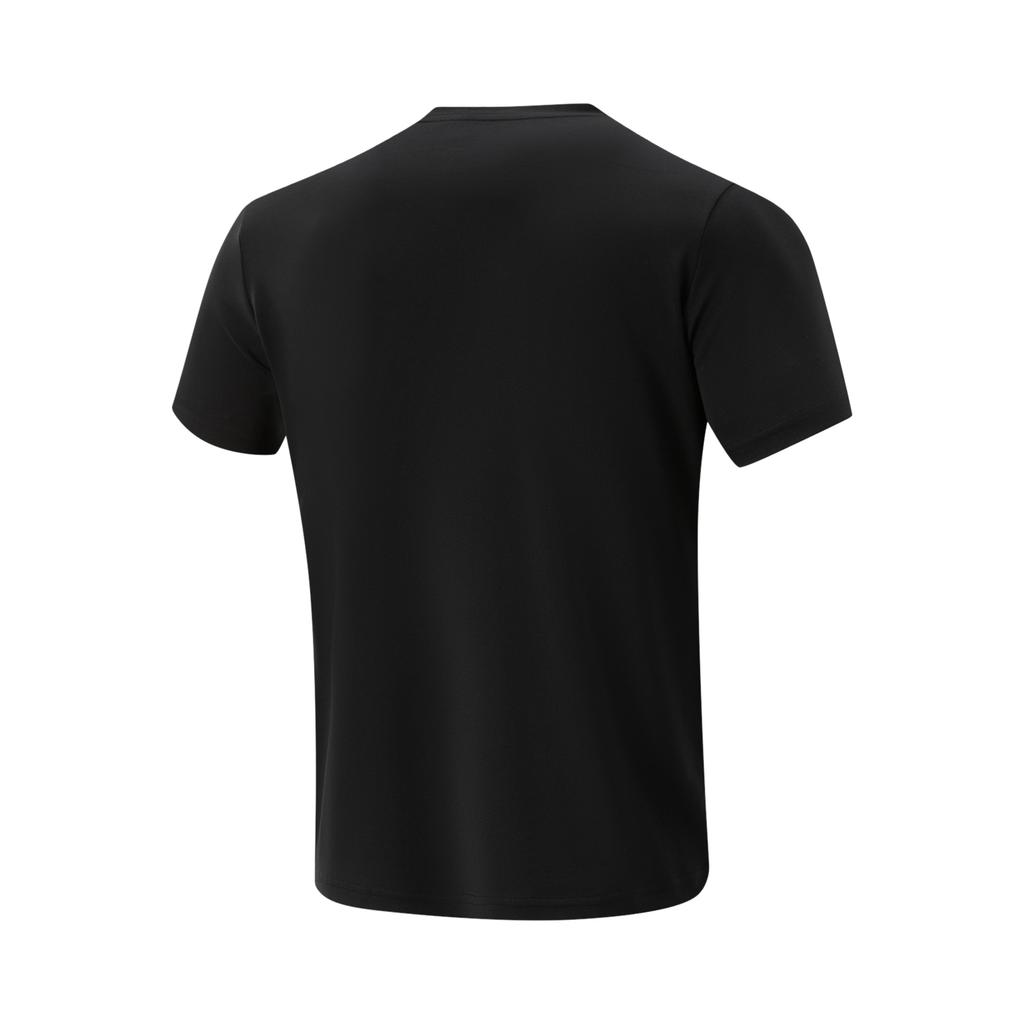 Li Ning Cool Tea T-Shirt Casual Climbing Fitness Round Neck Versatile Quick-Dry Cool Comfortable Breathable Short Sleeve Men T-Shirts Black ATSV645-2