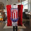 Stoke City Football Club Flanelldecke mit Aufdruck, Hohe Qualität, Bequem für alle Jahreszeiten, Heimdekoration, Wärme und Komfort