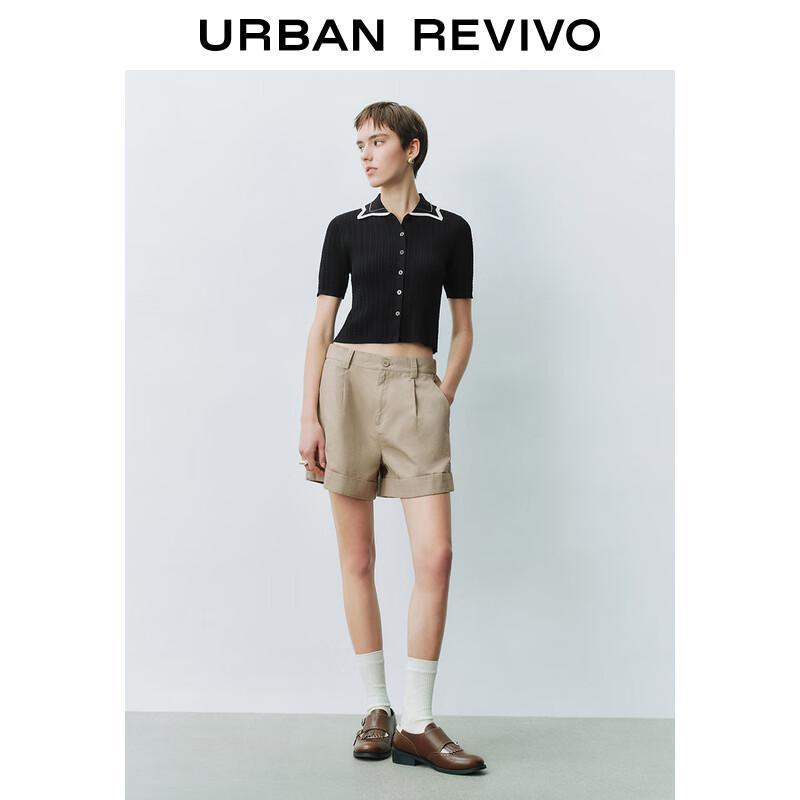 

Женская трикотажная рубашка поло с текстурой и ажурной вязкой L