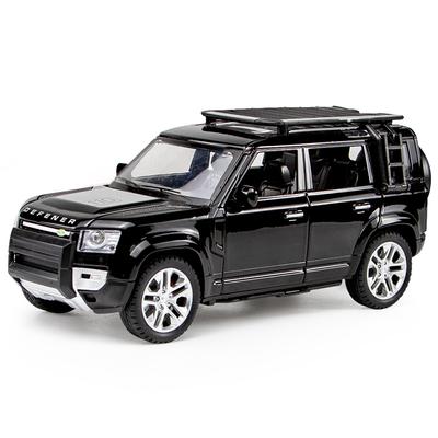 Model auta Defender SUV v mierke 1/24, odliatky z kovovej hračky Model auta terénnych vozidiel so simuláciou zvuku a svetla Kolekcia darčekov pre deti Replika