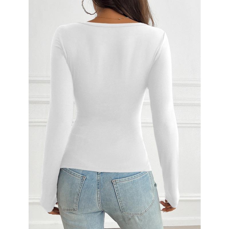 Women S Y2k Versatile Long Sleeve T Shirt Inner Wear