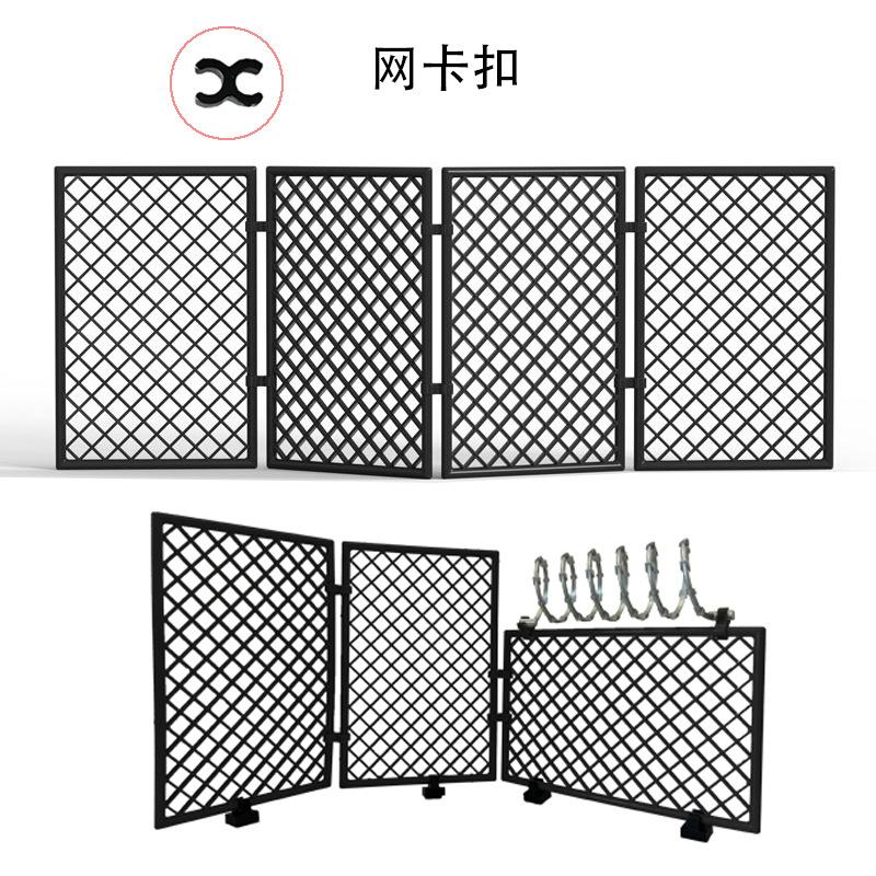 Military Doll Landscaping Accessories Parts Barbed Wire Buckle Free Assembly Scene Building Block