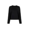 SS22 Long Sleeve Crew Neck Solid Cotton T-Shirt Women Tops Black HG8619