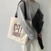 Large Capacity Canvas Bag Shoulder Simple Letter Bag