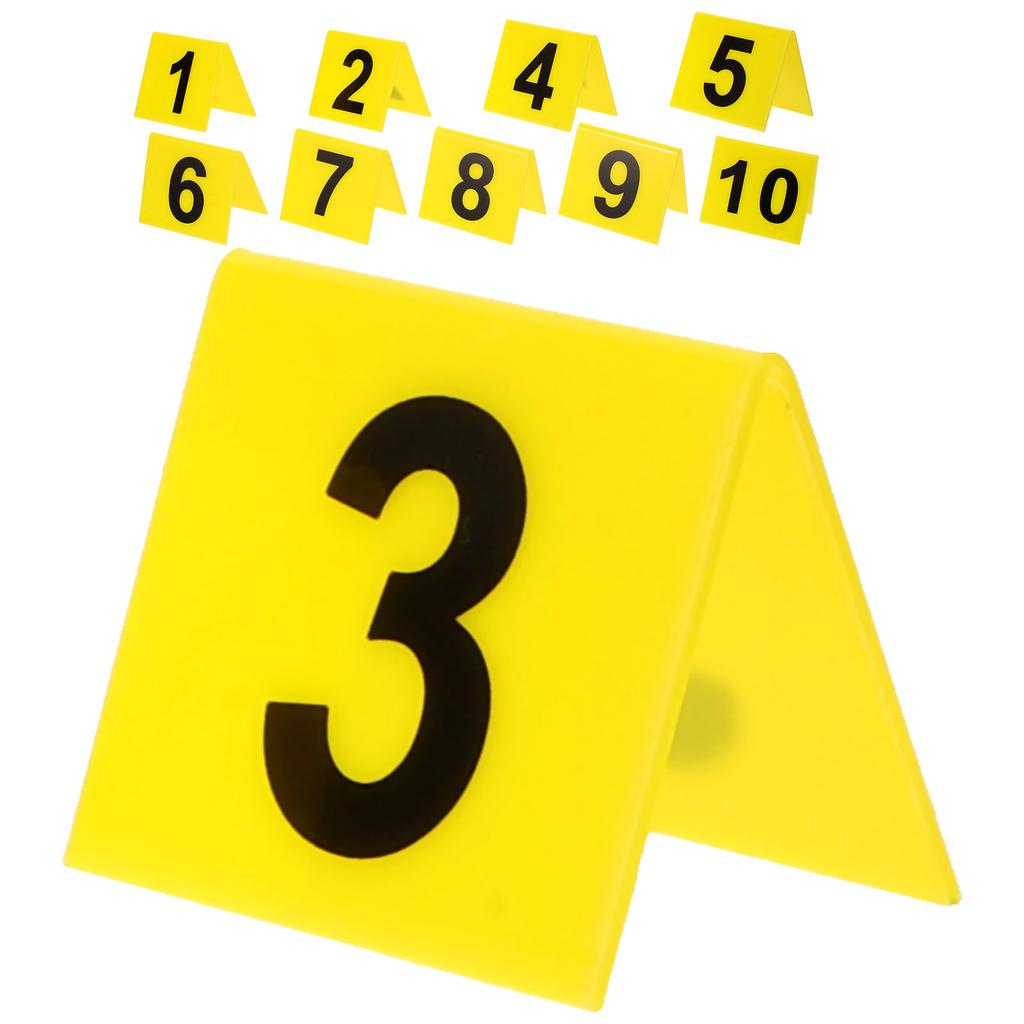 10 Pcs Signage Evidence Marker Number Multi-Function Desktop Floor Acrylic Game Supply Office