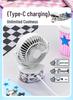 2026 Portable Cartoon USB Desktop Fan: Strong Wind & Rechargeable