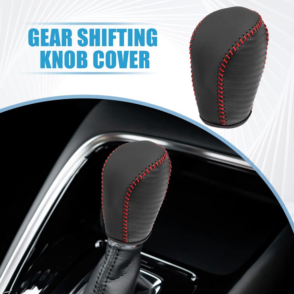 A ABSOPRO Shift Knob Gear Shift Knob Cover Shifter Lever Cover Leather Cover Easy