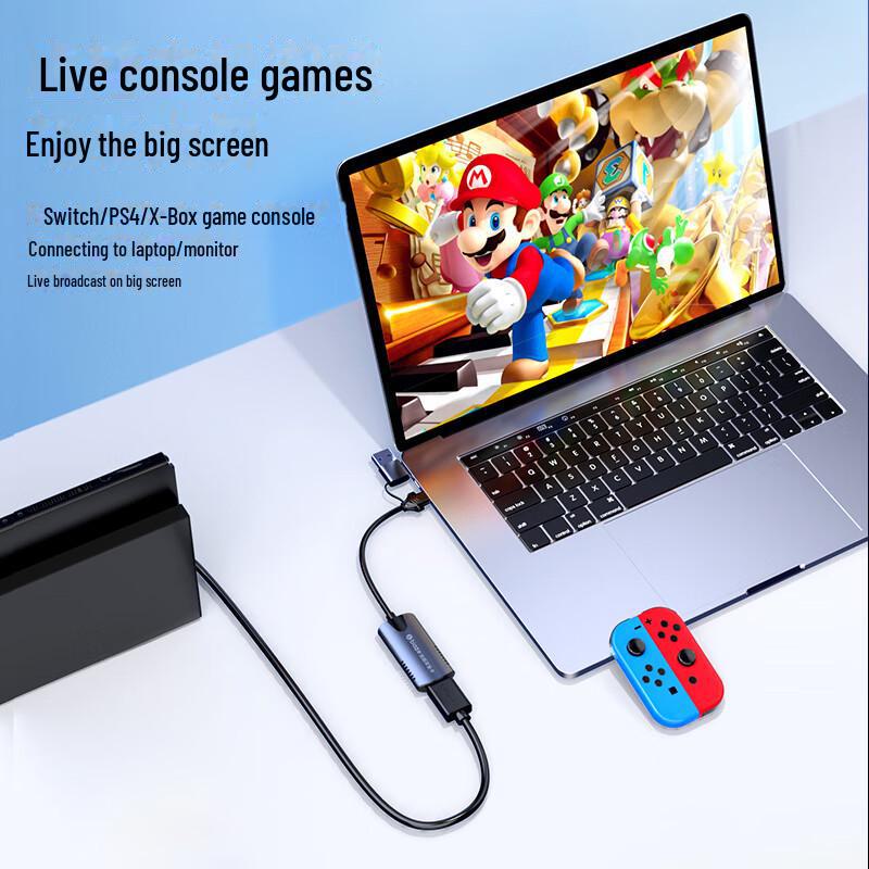 Biaz 4K HDMI Video Capture Card for Switch, NS, PS5/4, Game Consoles, Phones, Cameras