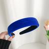 3CM Autumn Winter Soft Velvet Cloth Sponge Padded Hairband for Women Girls Casual Shopping Face WashingDress Up Hair Accessories