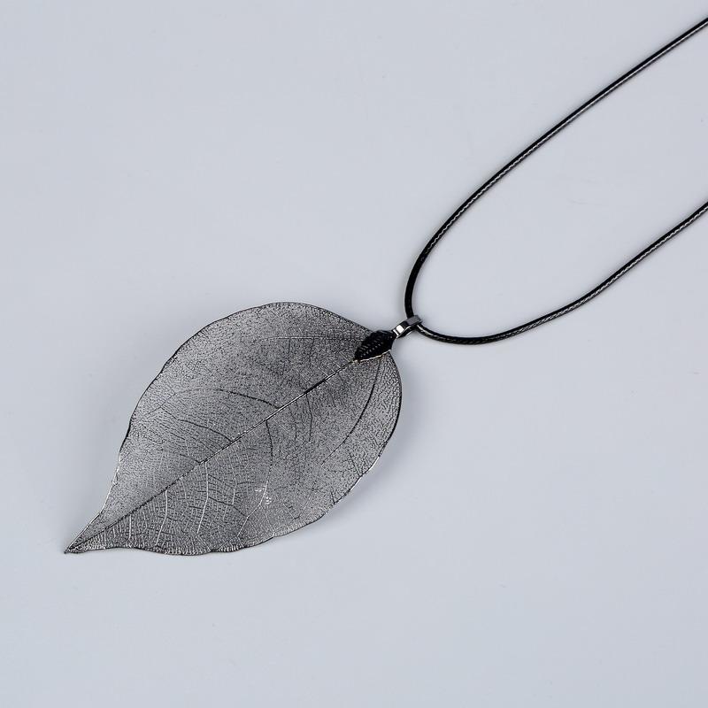 Mode Einzigartig Natürlich Echter Blatt Choker Anhänger Halskette Für Frauen Echte Blattform Filigran Hochzeit Halskette Schmuck Geschenk