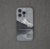 Case Funda for iPhone 16 17 Pro Max 15 Mountain Relief Carbon Color Hard Magnetic Phone Shell Independent Button Protective Hull
