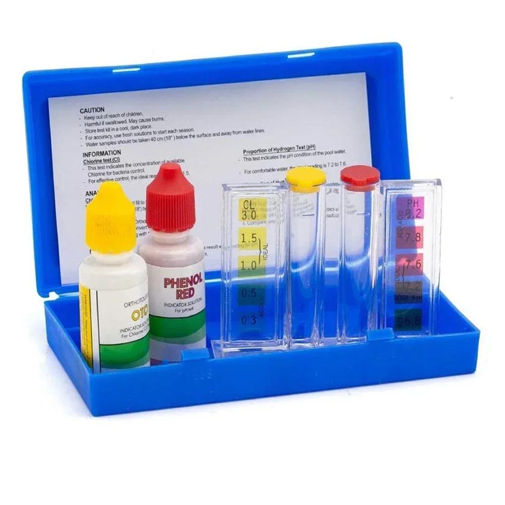

1set PH Water Quality Test Kit OTO Test Solution Swimming Pool Aquarium Tester Water Source PH Levels Monitor Accurate Testing China Mainland
