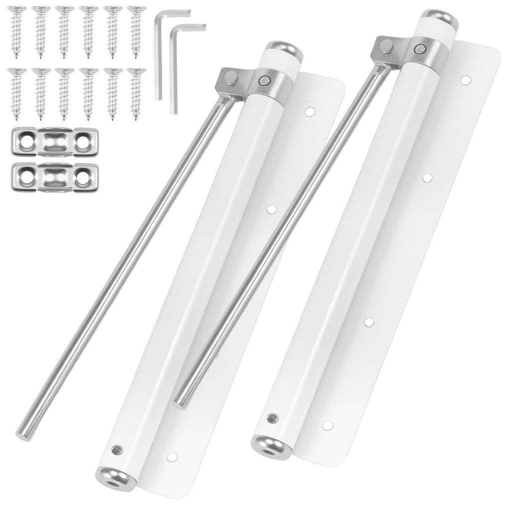 2Pcs Stainless Steel Automatic Door Closer Versatile Easy To Install Door Self Closing Hinge With 4 Adjustable Catch Speed