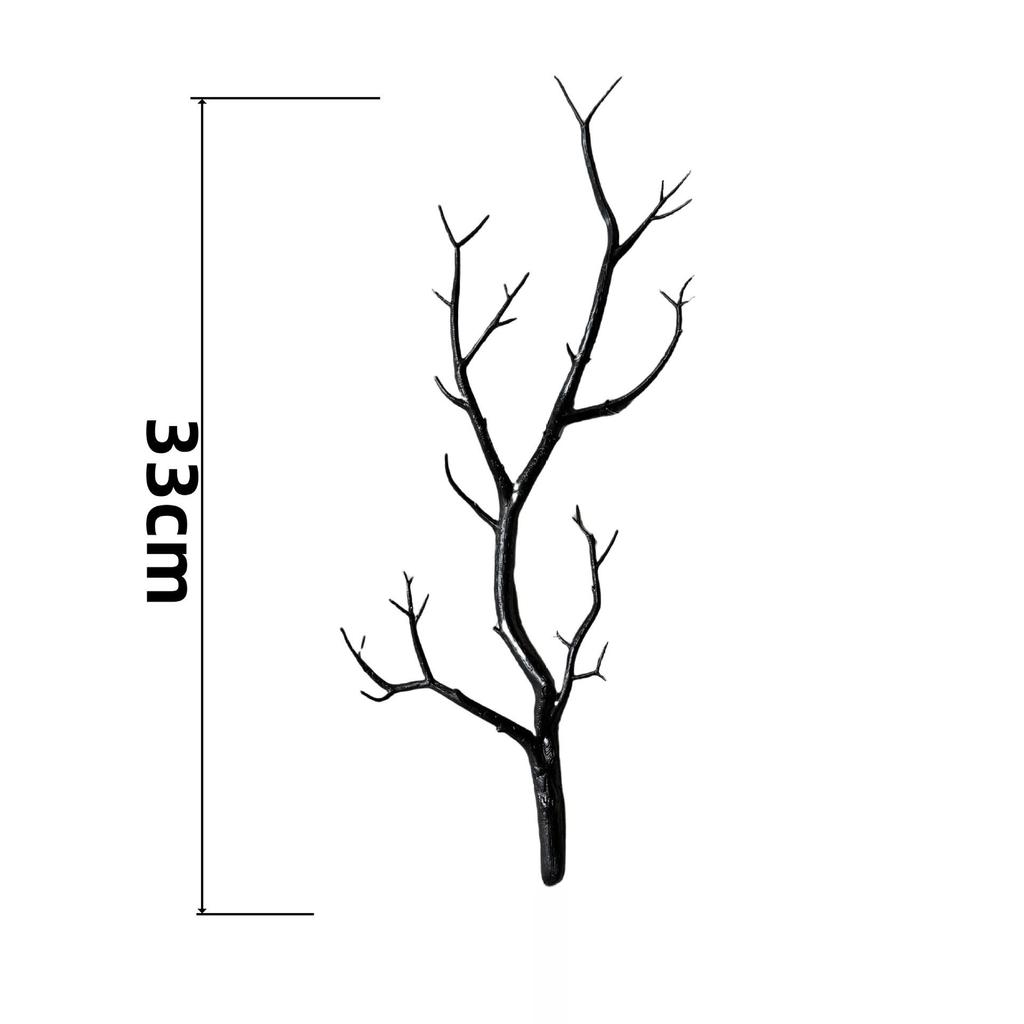Halloween Indoor Décor: Black Withered Branches Wreath