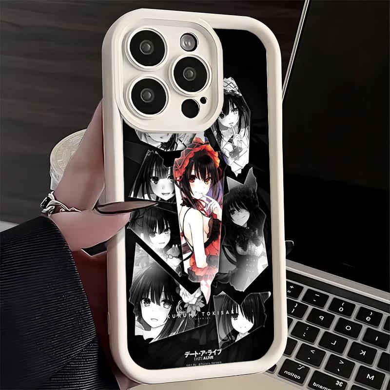 

Phone Case for iPhone 17 Air 16E 15 16 Pro Max Date A Live Tokisaki Kurumi Cover 14 Plus 13 12 Mini Soft Shell Silicone Fundas iPhone 12Pro