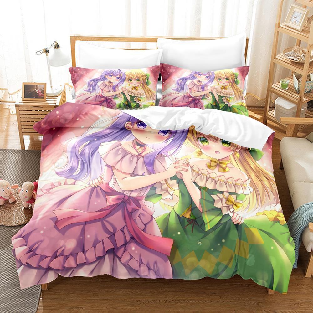 The Aristocrat's Otherworldly Adventure Bedding Set Cartoon Anime three-piece Set Adult Kid Bedroom Duvet Cover Sets 3D Kawaii