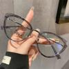 Y2K Cat Eye Non-Prescription Computer Glasses, Full Rim TR Frame, Polycarbonate Lens, Anti-Blue Light, Unisex Eyewear