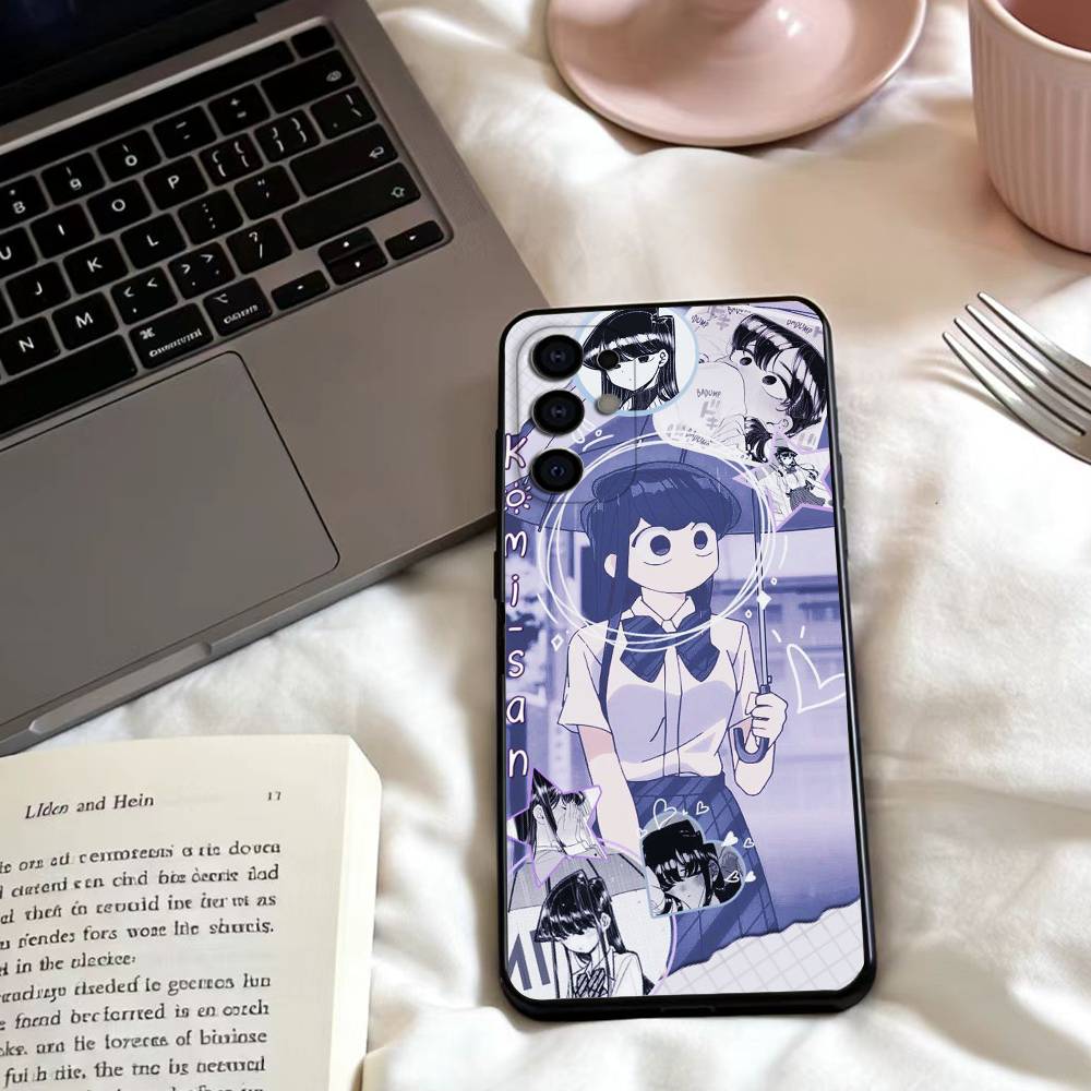 K-Komi C-Cannot Communicate Phone Case For Samsung S25,24,23,22,30,21,10,9,Ultra,Plus,Lite,FE,4,5 G Soft Black Case