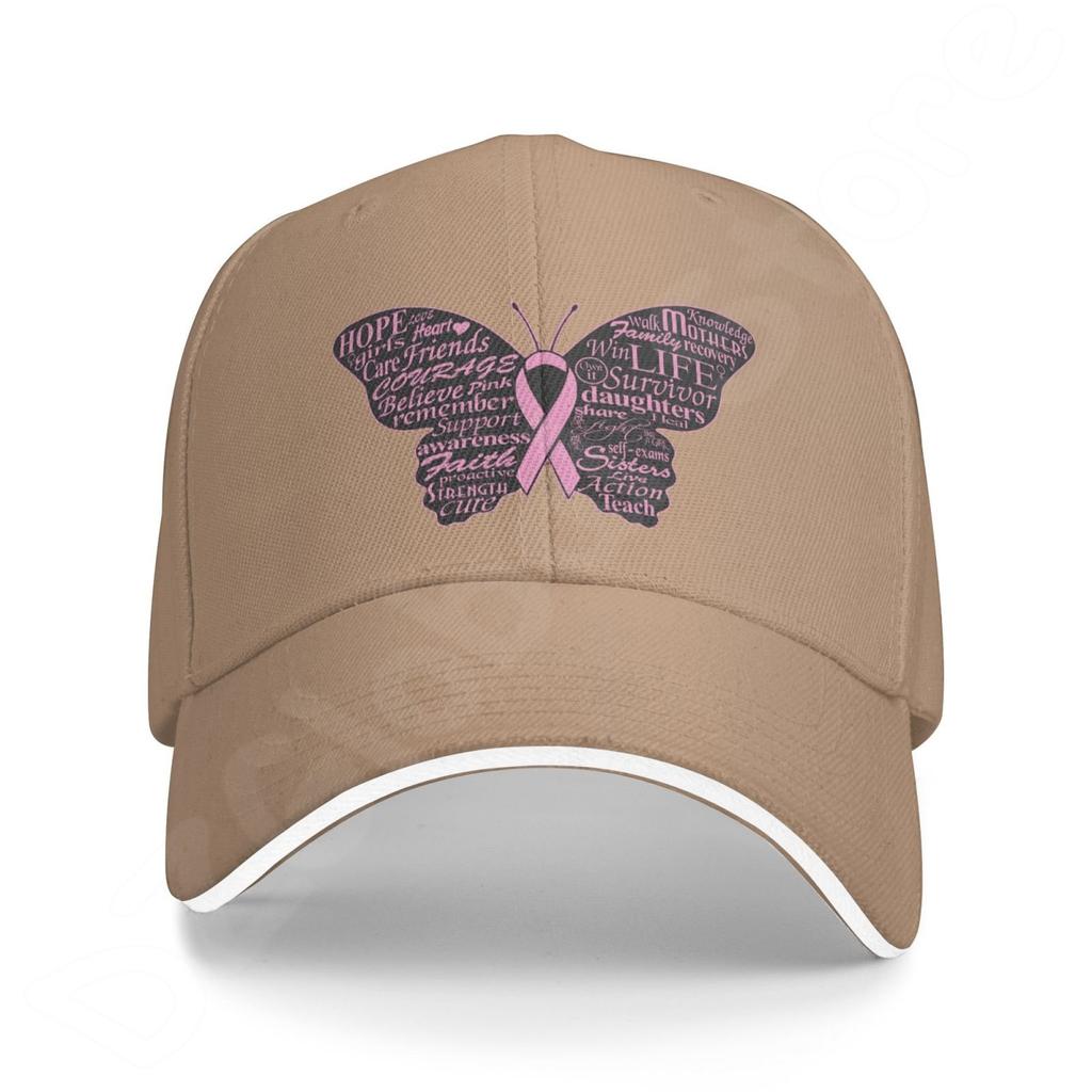 Boné de beisebol com suporte de fita rosa para câncer de mama feminino casual chapéu de proteção solar unissex ajustável boné de caminhoneiro dropshipping