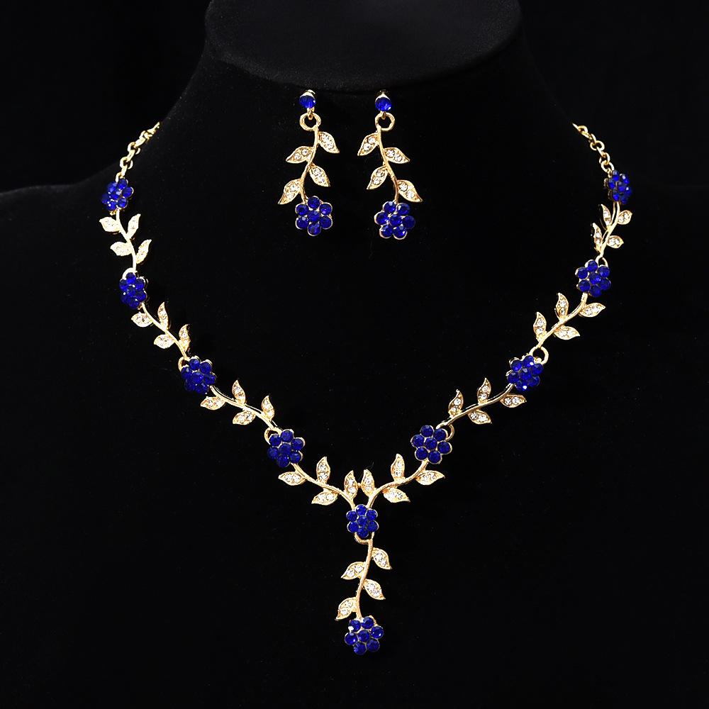 Flower Jewelry Bridal Earrings Necklace Suit Wedding Banquet Clothing Accessories