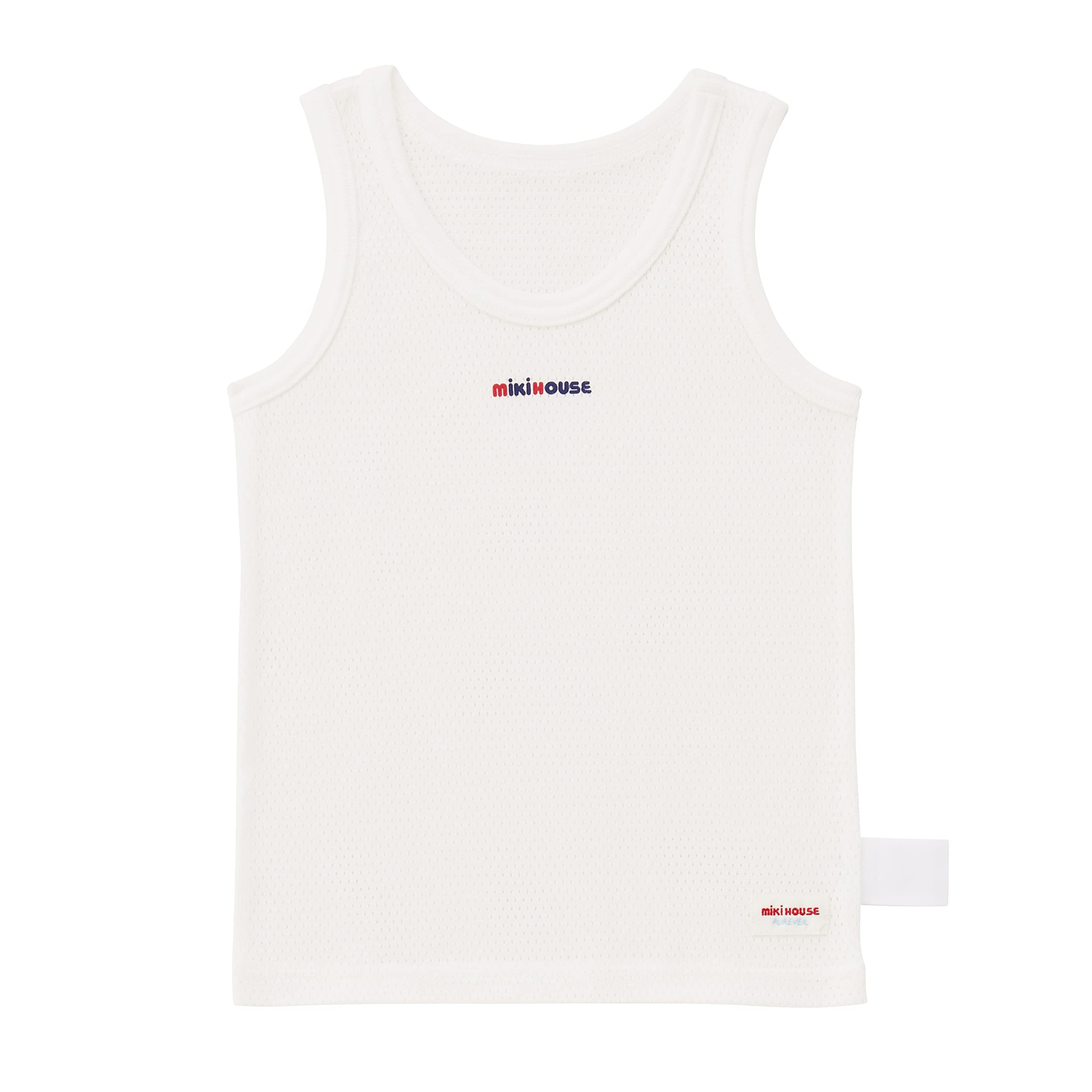 

Tank Made in White [MIKI HOUSE] Top, Underwear, Mesh, Logo, Plain, Simple, Japan, 100% Cotton, Boys, Girls, Babies, Kids, Children s Clothing, білий