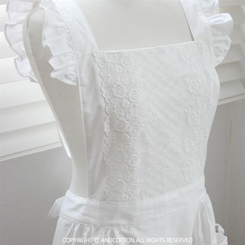 Белый фартук с оборками white