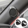 2pcs Carbon Fiber A-pillar Speaker Ring Trim for Ford Mustang 2015+ Accessories