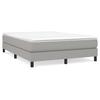 Box Spring Bed with Mattress Light Grey 160 x 200 cm Fabric